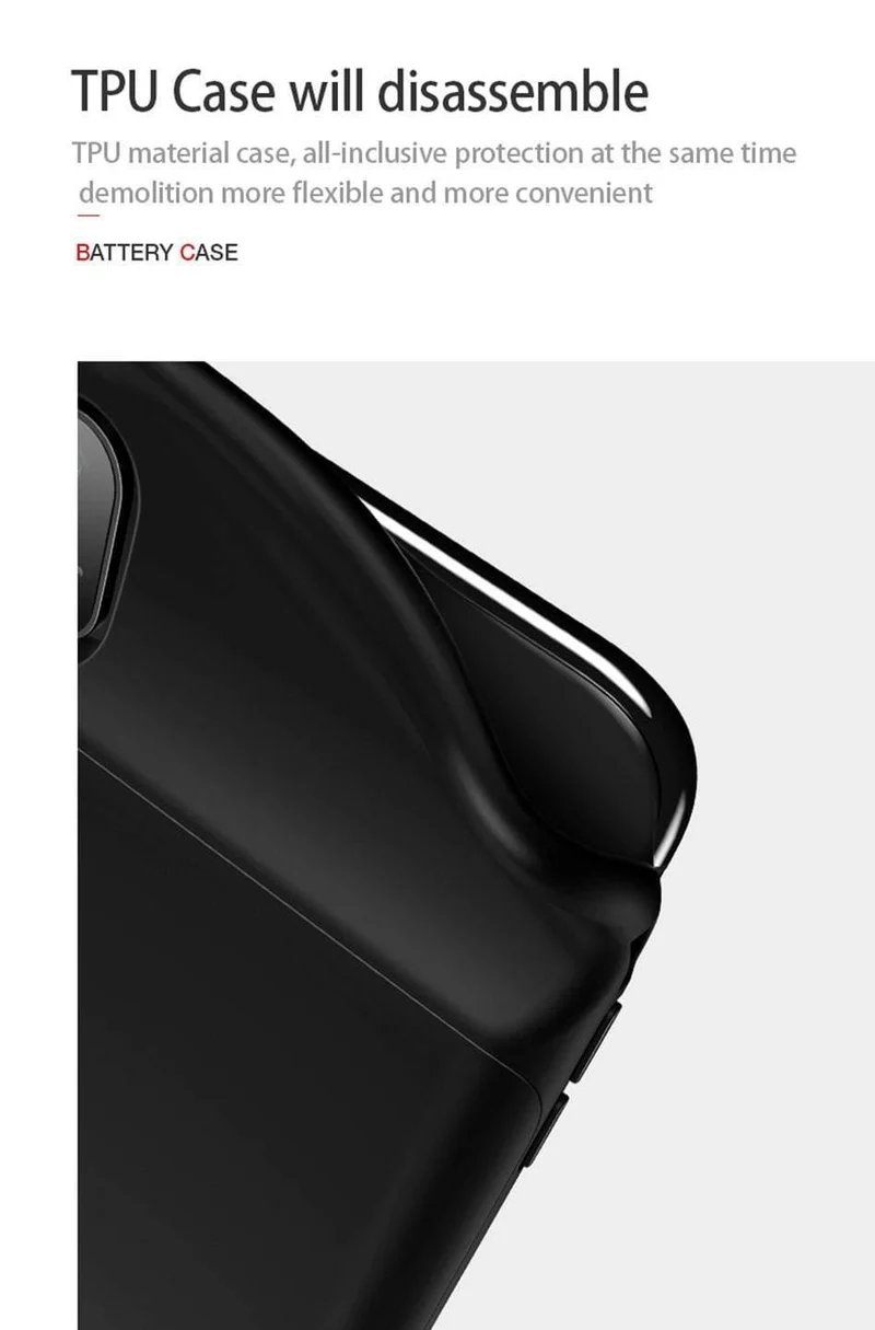Für iPhone X 3200Ah Power Bank Case USAMS Akkuaufladung Ultra Slim Externes Pack Backup Tragbares Ladegerät Case für iPhone 10