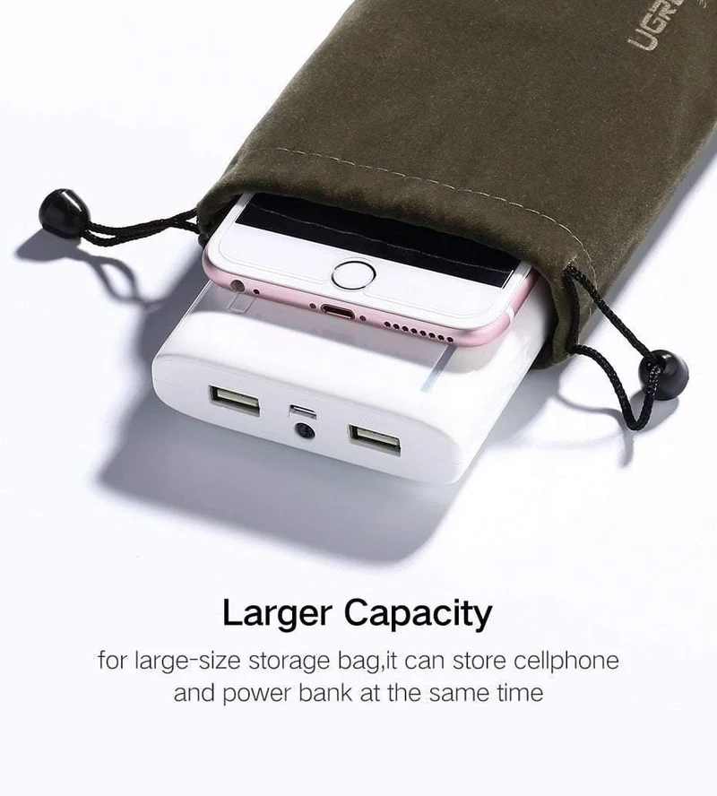Ugreen power bank case handytasche für iphone samsung xiaomi huawei wasserdichte powerbank aufbewahrungstasche handy zubehör