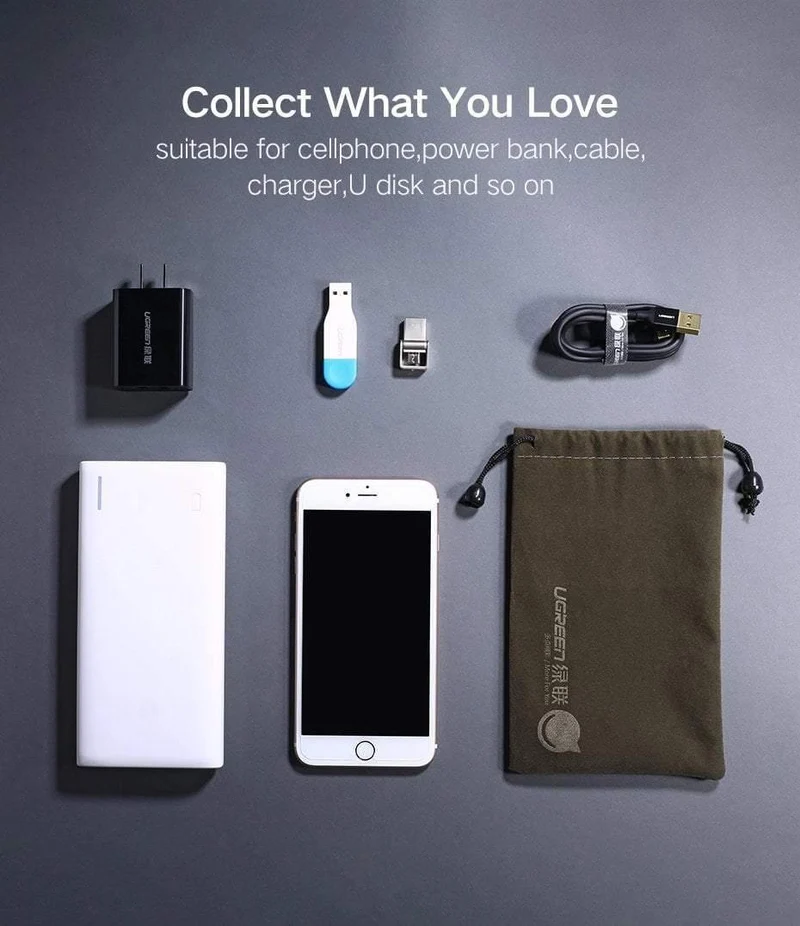 Ugreen power bank case handytasche für iphone samsung xiaomi huawei wasserdichte powerbank aufbewahrungstasche handy zubehör