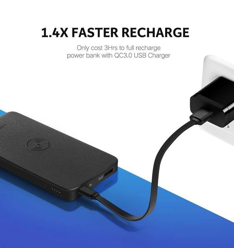 Ugreen 10000 mAh Qi Drahtlose Ladegerät Power Bank 18 W USB PD Powerbank Für iPhone X 8 MacBook Samsung S9 Externe Batterie Poverbank