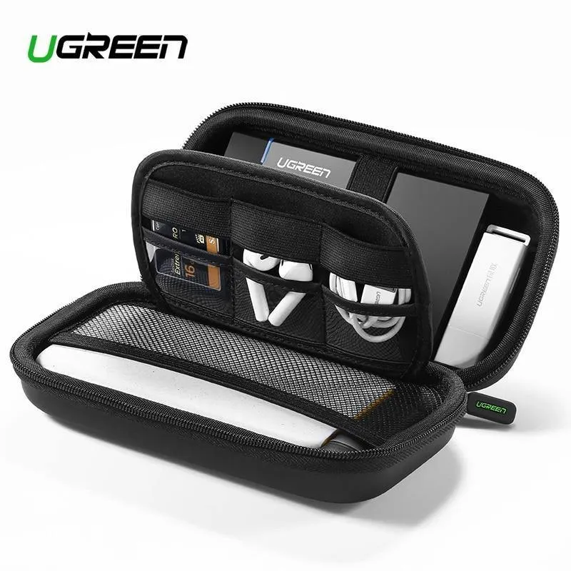 Ugreen Power Bank Case Hard Case Box für 2.5-Zoll-Festplatten-USB-Kabel Externer Speicher SSD HDD Case