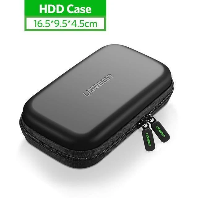 Ugreen Power Bank Case Hard Case Box für 2.5-Zoll-Festplatten-USB-Kabel Externer Speicher SSD HDD Case