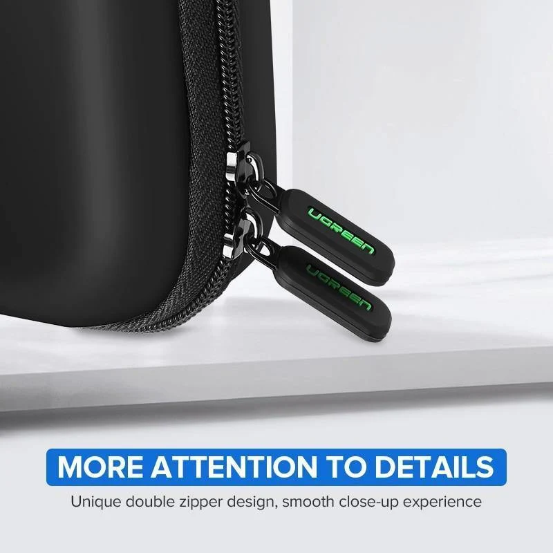 Ugreen Power Bank Case Hard Case Box für 2.5-Zoll-Festplatten-USB-Kabel Externer Speicher SSD HDD Case