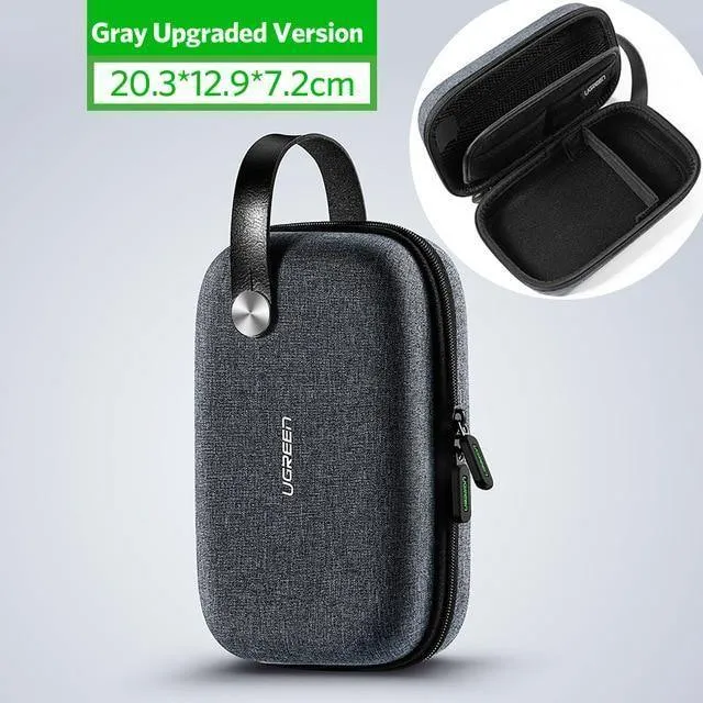 Ugreen Power Bank Case Hard Case Box für 2.5-Zoll-Festplatten-USB-Kabel Externer Speicher SSD HDD Case
