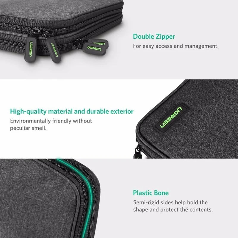 Ugreen Hard Case Power Bank Case Aufbewahrungsbox für iPad Mini iPhone SSD Tasche Externe Festplatte Disk Power Bank Case