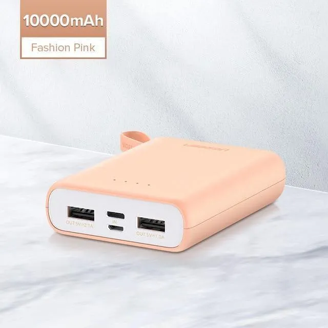 Ugreen Mini Power Bank 10000 mAh Ultra Slim PoverBank für Samsung S9 S8 Dual USB Powerbank Externer Akku Tragbares Ladegerät