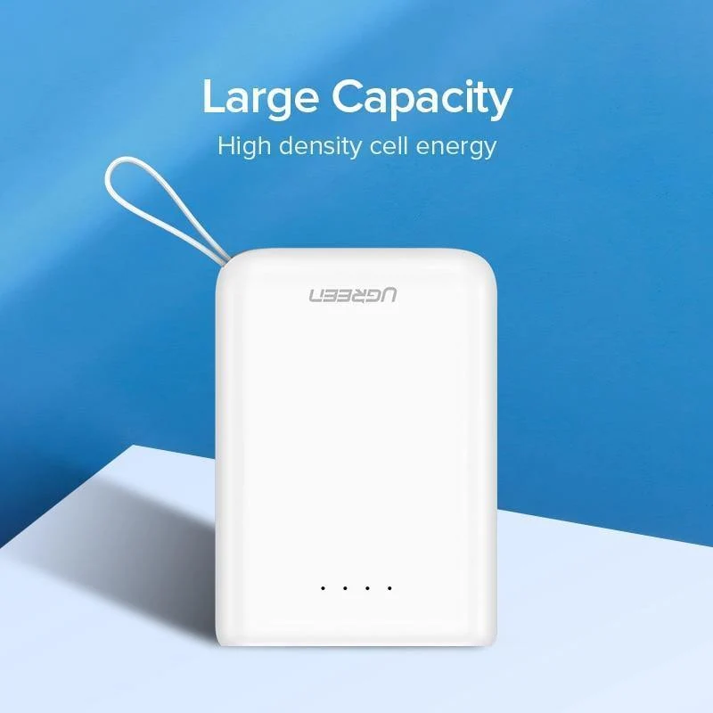 Ugreen Mini Power Bank 10000 mAh Ultra Slim PoverBank für Samsung S9 S8 Dual USB Powerbank Externer Akku Tragbares Ladegerät