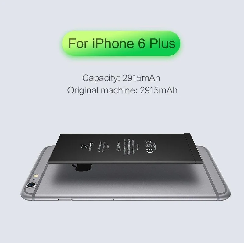 Für iPhone 6 Plus Akku USAMS Original Für iPhone 6 Plus Handy Lithium-Batterie Kapazität 2915mAh Bank Mit Werkzeugen
