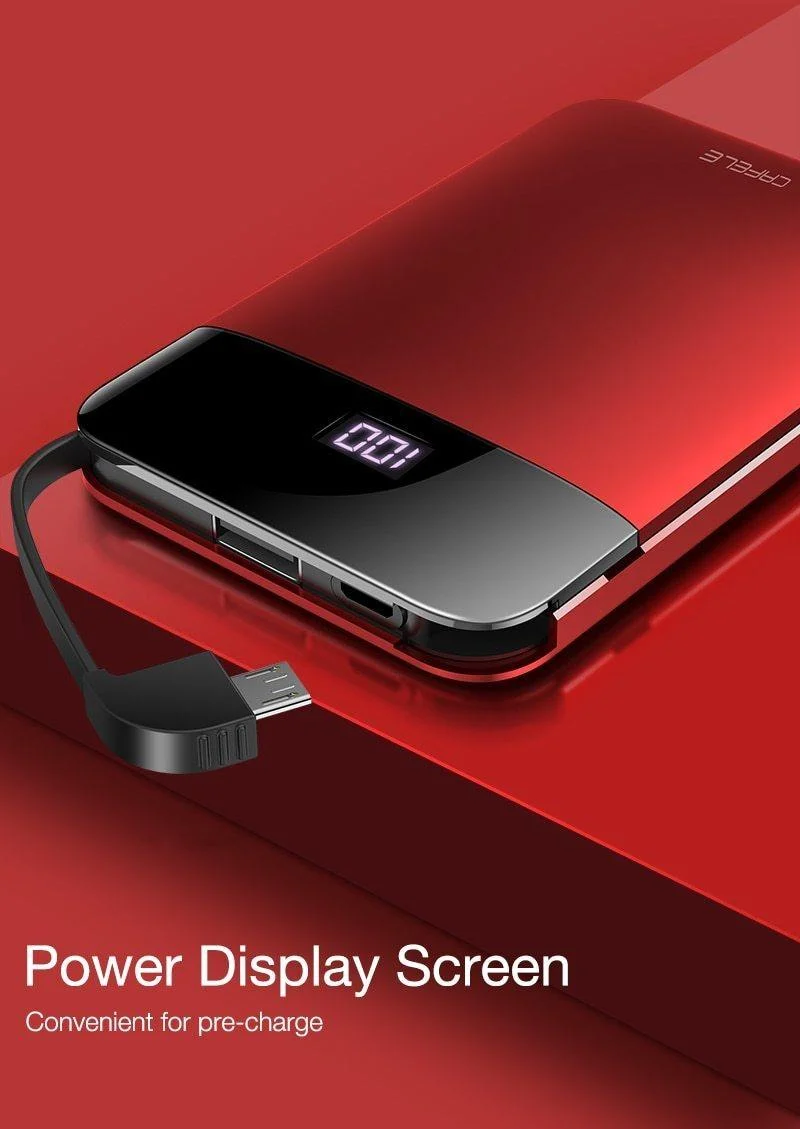 CAFELE LED-Anzeige Tragbare Power Bank mit zwei USB-Ausgängen zum Aufladen externer Batterien für iPhone X Xs Xr 8 Samsung S9 Huawei Xiaomi