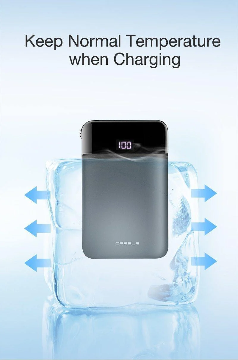 CAFELE LED-Anzeige Tragbare Power Bank mit zwei USB-Ausgängen zum Aufladen externer Batterien für iPhone X Xs Xr 8 Samsung S9 Huawei Xiaomi