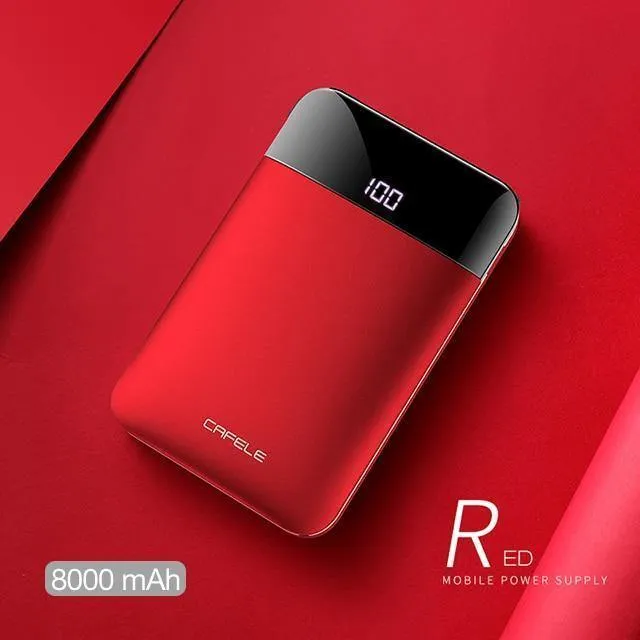 CAFELE LED-Anzeige Tragbare Power Bank mit zwei USB-Ausgängen zum Aufladen externer Batterien für iPhone X Xs Xr 8 Samsung S9 Huawei Xiaomi