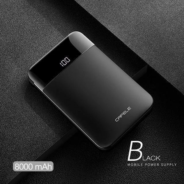 CAFELE LED-Anzeige Tragbare Power Bank mit zwei USB-Ausgängen zum Aufladen externer Batterien für iPhone X Xs Xr 8 Samsung S9 Huawei Xiaomi