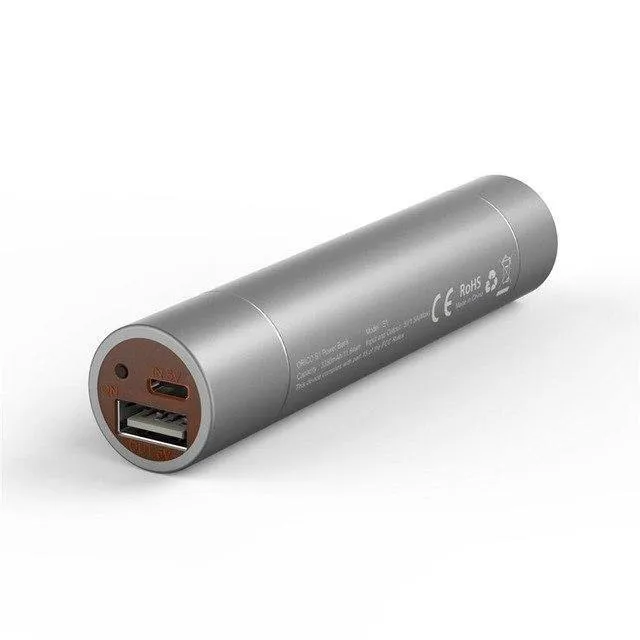 ORICO 2600mAh Externer Akku Portable Aluminium Power Bank für iPhone iPad Xiaomi Samsung LG Android mit SOS-Taschenlampe