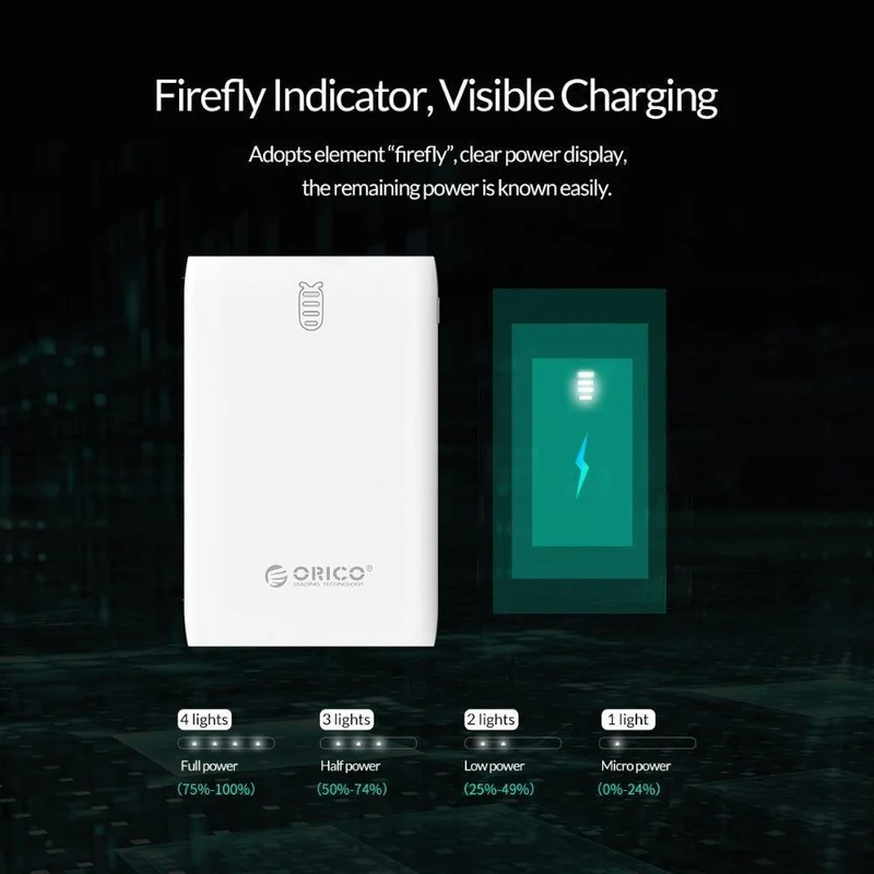 ORICO 6000mAh Power Bank Dual USB mit LED Anzeige Für iPhone Handy Externe Batterie Pack Mini Tragbare Power bank
