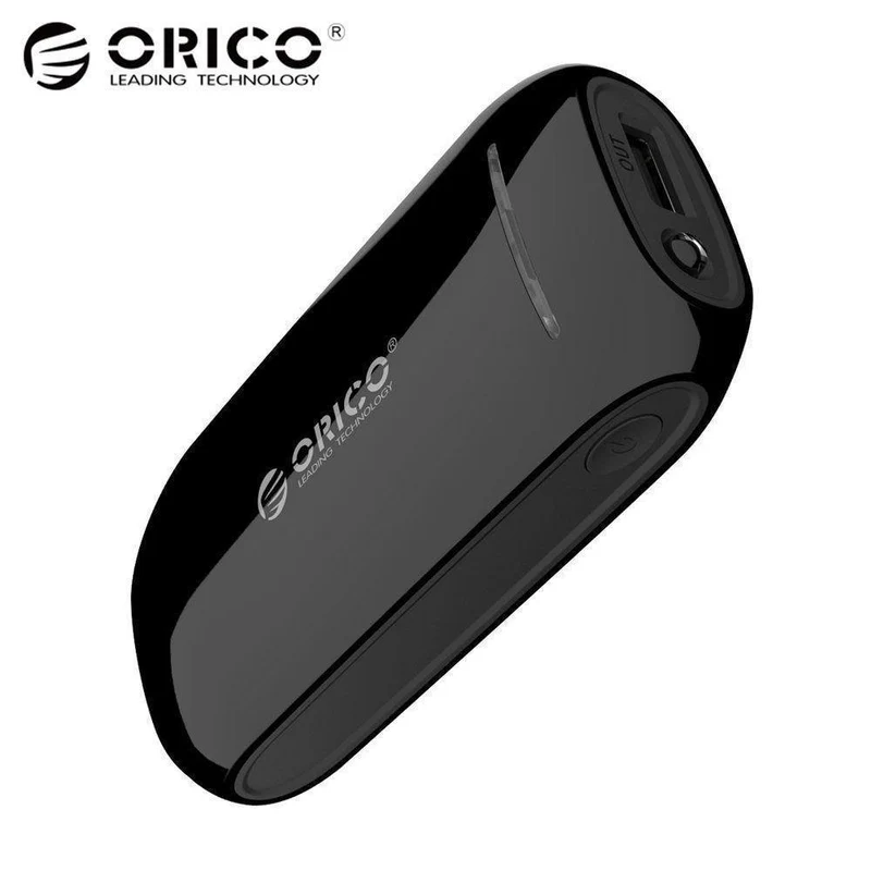 ORICO 4000mAh Power Bank 5V1A Aufladen für Smartphones mit 30cm Micro-USB-Kabel, tragbar zum Tragen, schwarzes ABS