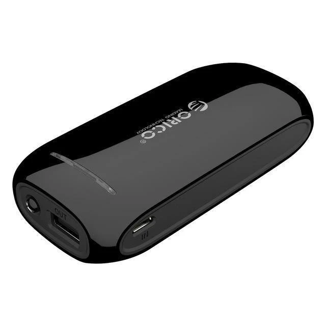 ORICO 4000mAh Power Bank 5V1A Aufladen für Smartphones mit 30cm Micro-USB-Kabel, tragbar zum Tragen, schwarzes ABS