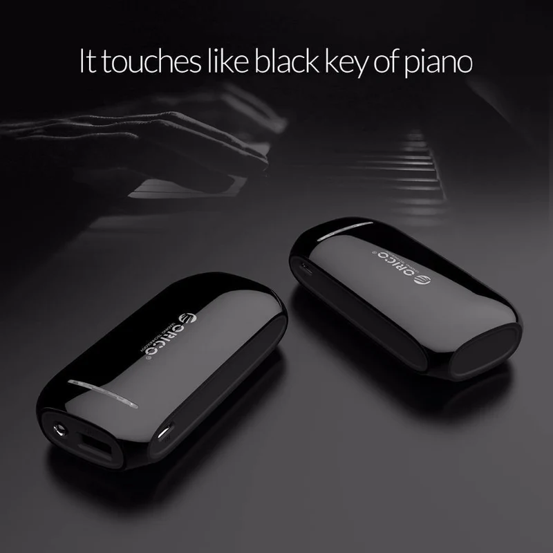 ORICO 4000mAh Power Bank 5V1A Aufladen für Smartphones mit 30cm Micro-USB-Kabel, tragbar zum Tragen, schwarzes ABS