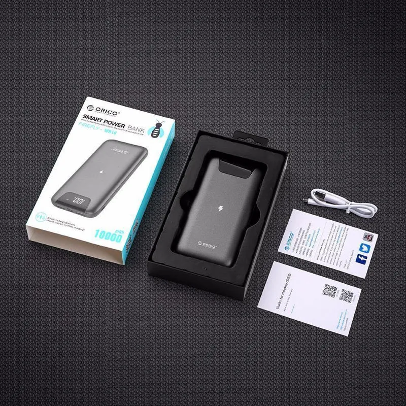 ORICO 10000 mAh Powerbank Drahtloses Laden Powerbank Externe Batterie Powerbank Mit LED-Anzeige für Handytablets
