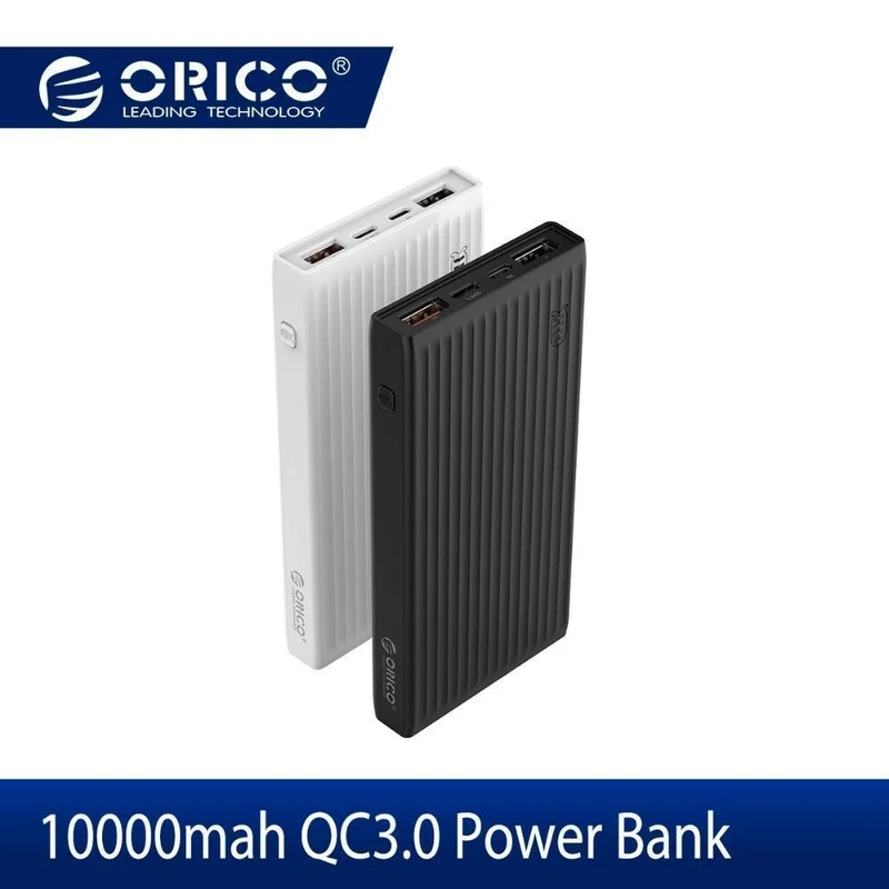 ORICO 10000 mAh Universal Power Bank QC3.0 Schnellladung Dual-Wege-Powerbank Externe Telefon-Backup-Batterieladung für iPhone Xiaomi