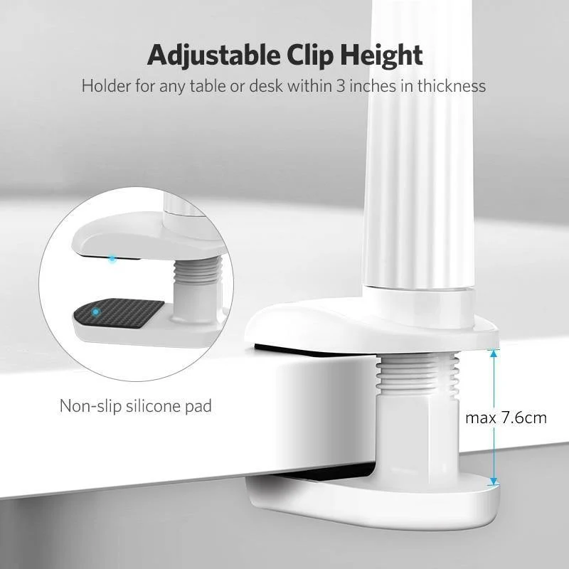 Ugreen Handyhalter Ständer für iPhone 8X 360 Rotation Langarm Handyhalter für iPad Tablets 3.7-10.6 Zoll Lazy Holders