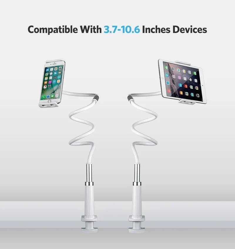 Ugreen Handyhalter Ständer für iPhone 8X 360 Rotation Langarm Handyhalter für iPad Tablets 3.7-10.6 Zoll Lazy Holders