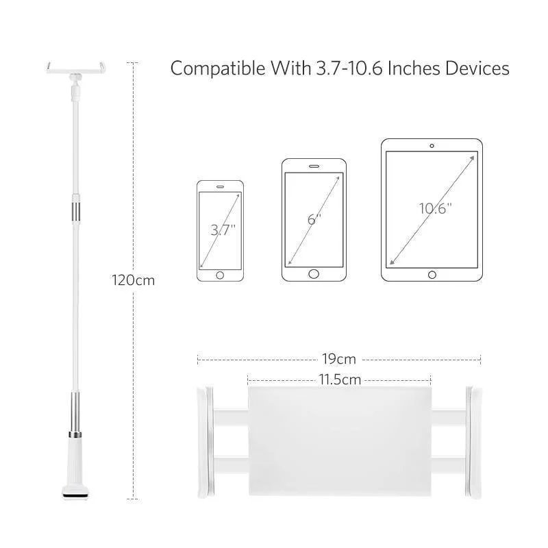 Ugreen Handyhalter Ständer für iPhone 8X 360 Rotation Langarm Handyhalter für iPad Tablets 3.7-10.6 Zoll Lazy Holders
