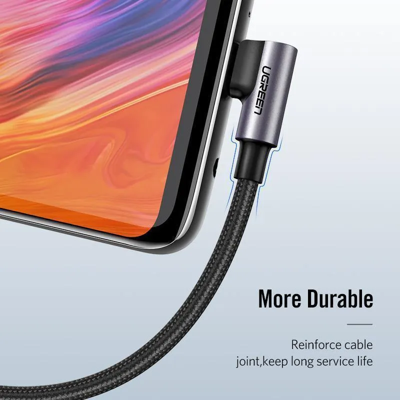 Ugreen nylon usb c kabel xnumx degree schnellladegerät usb typ c kabel für xiaomi mi xnumx samsung galaxy sxnumx plus handy usb-c kabel