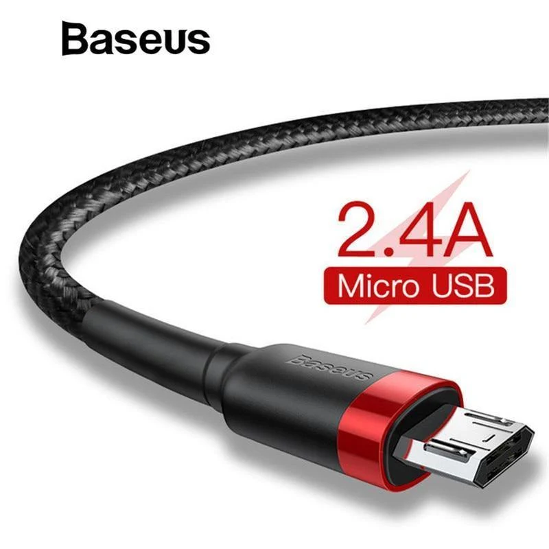 Baseus 1m 2m Micro USB Kabel für Xiaomi Redmi Note 5 Pro 4 Reversible Micro USB Ladegerät Datenkabel für Samsung S7 Handy