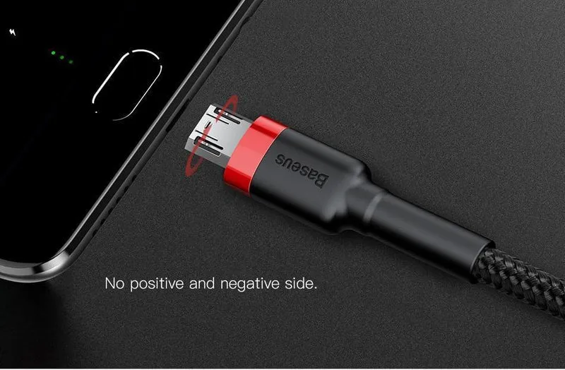 Baseus 1m 2m Micro USB Kabel für Xiaomi Redmi Note 5 Pro 4 Reversible Micro USB Ladegerät Datenkabel für Samsung S7 Handy