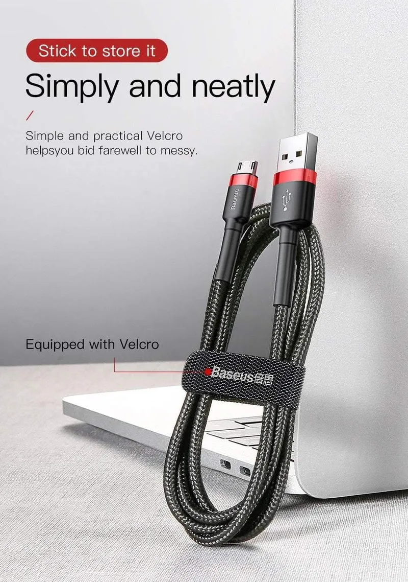 Baseus 1m 2m Micro USB Kabel für Xiaomi Redmi Note 5 Pro 4 Reversible Micro USB Ladegerät Datenkabel für Samsung S7 Handy