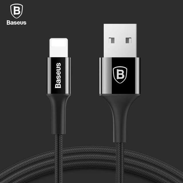Baseus LED-Beleuchtung Ladekabel für iPhone X 8 7 USB-Kabel für iPhone iPad Schnellladekabel Handy-Datenkabel