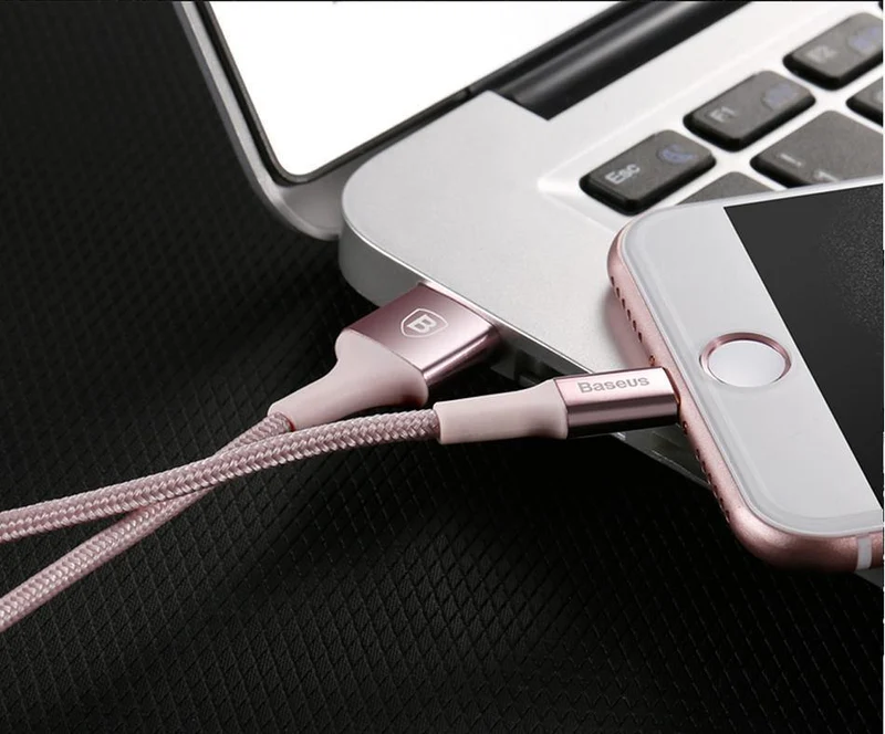 Baseus LED-Beleuchtung Ladekabel für iPhone X 8 7 USB-Kabel für iPhone iPad Schnellladekabel Handy-Datenkabel