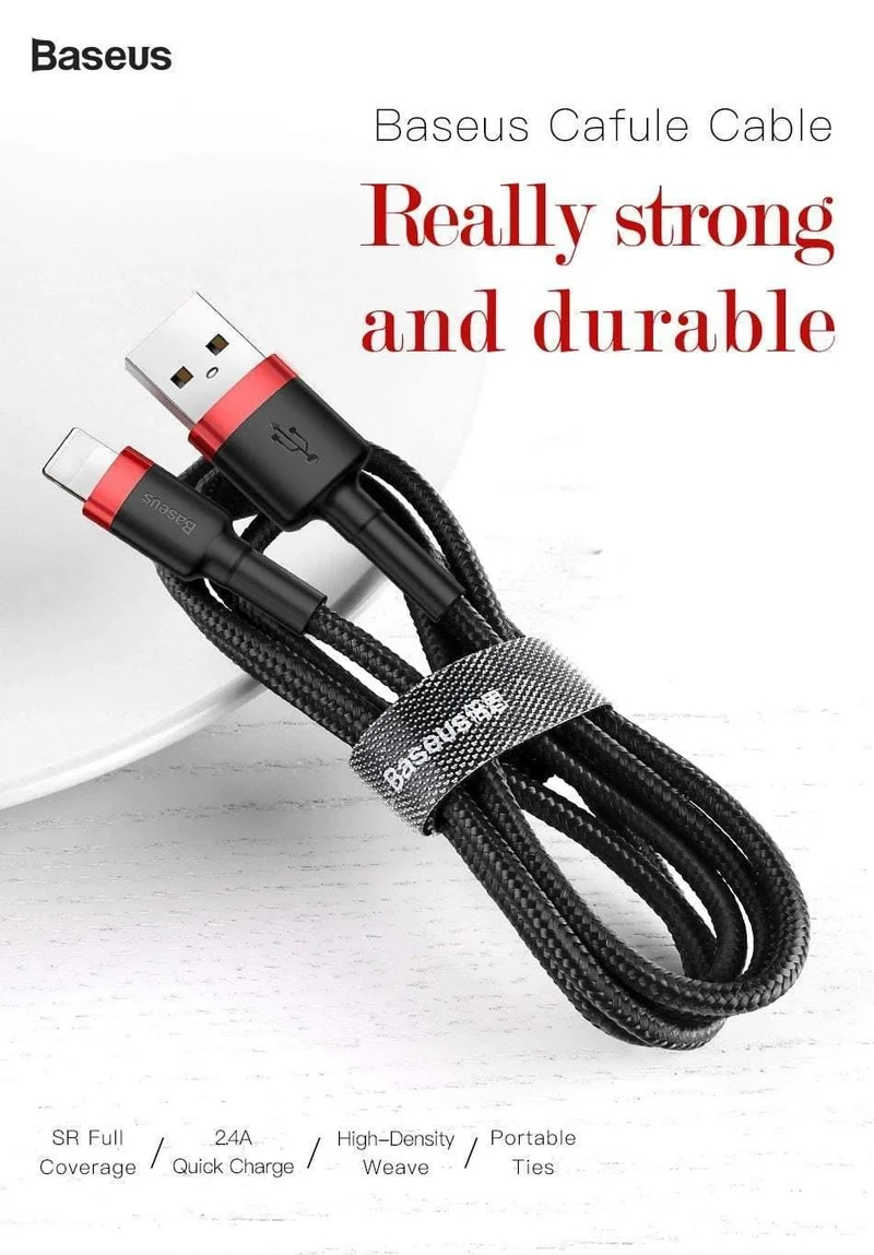 Baseus Classic USB-Kabel für iPhone xs max Ladegerät USB-Datenkabel für iPhone X 8 6 6s 2.4A USB-Ladekabel Adapter für Telefonkabel