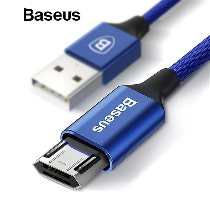 Baseus Reversible Micro USB Kabel Für Samsung Xiaomi Redmi Hinweis 4X Handy Daten Sync Kabel Doppelseitige USB Lade kabel
