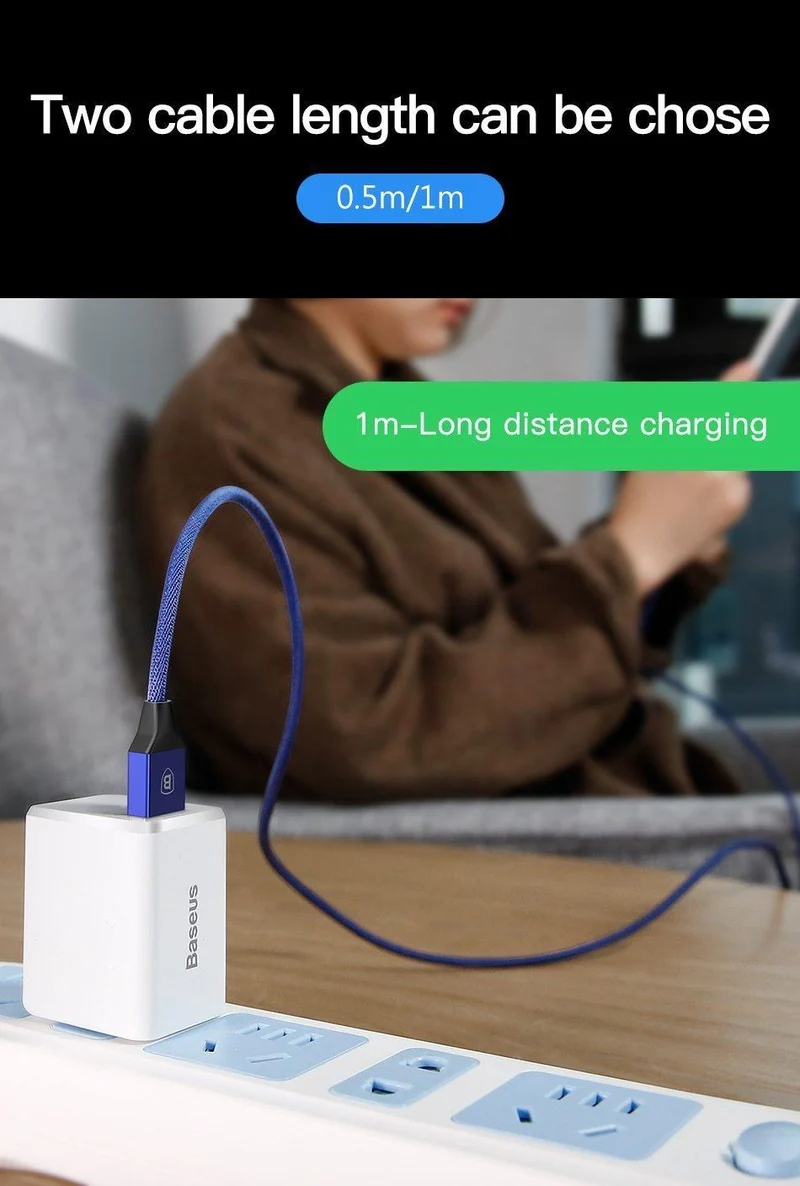 Baseus Reversible Micro USB Kabel Für Samsung Xiaomi Redmi Hinweis 4X Handy Daten Sync Kabel Doppelseitige USB Lade kabel