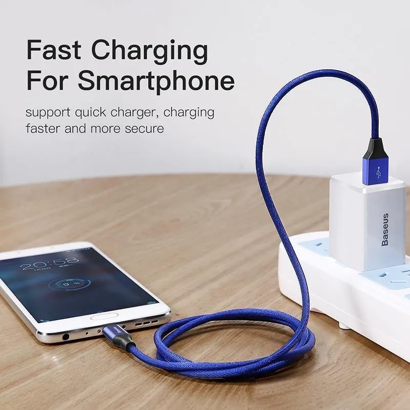 Baseus Reversible Micro USB Kabel Für Samsung Xiaomi Redmi Hinweis 4X Handy Daten Sync Kabel Doppelseitige USB Lade kabel