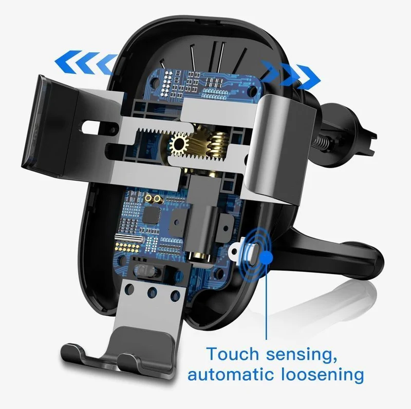 Baseus Autotelefonhalter für iPhone Intelligenter Infrarotsensor Qi Auto Drahtloses Ladegerät Lüftungshalterung Handyhalter Ständer