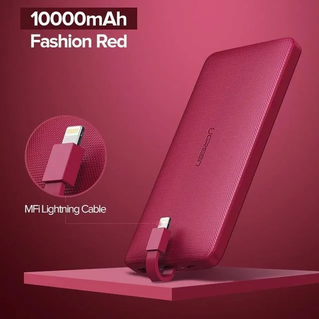 Ugreen Power Bank 10000 mAh Für iPhone X 7 Xiaomi Externer Akku Powerbank Für USB iPhone Kabel Tragbares Ladegerät Poverbank
