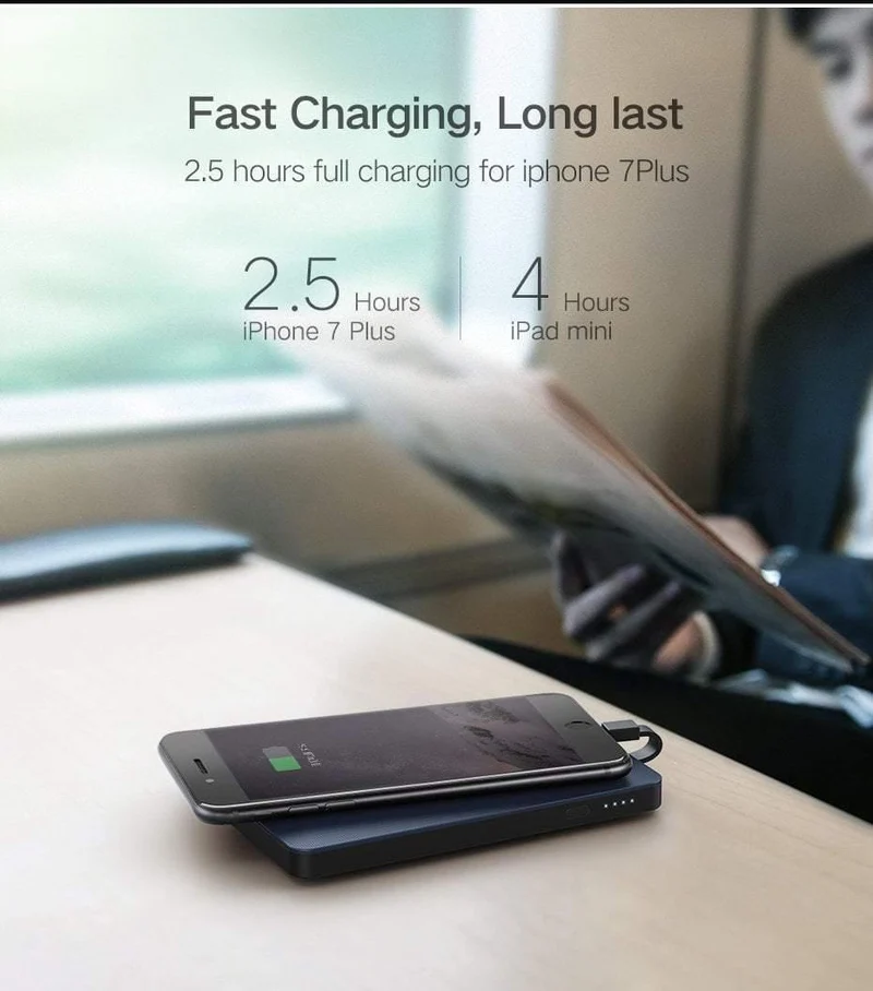 Ugreen Power Bank 10000 mAh Für iPhone X 7 Xiaomi Externer Akku Powerbank Für USB iPhone Kabel Tragbares Ladegerät Poverbank