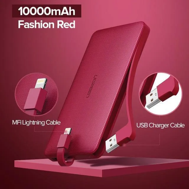 Ugreen Power Bank 10000 mAh Für iPhone X 7 Xiaomi Externer Akku Powerbank Für USB iPhone Kabel Tragbares Ladegerät Poverbank