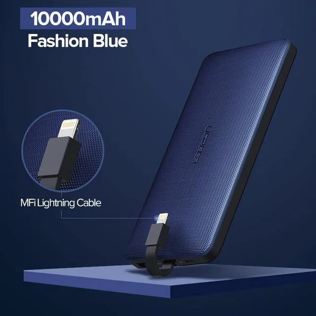 Ugreen Power Bank 10000 mAh Für iPhone X 7 Xiaomi Externer Akku Powerbank Für USB iPhone Kabel Tragbares Ladegerät Poverbank