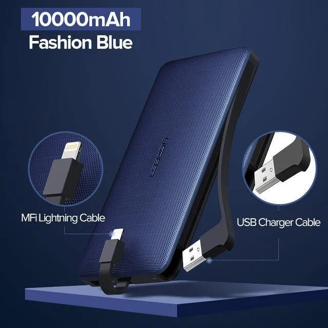 Ugreen Power Bank 10000 mAh Für iPhone X 7 Xiaomi Externer Akku Powerbank Für USB iPhone Kabel Tragbares Ladegerät Poverbank