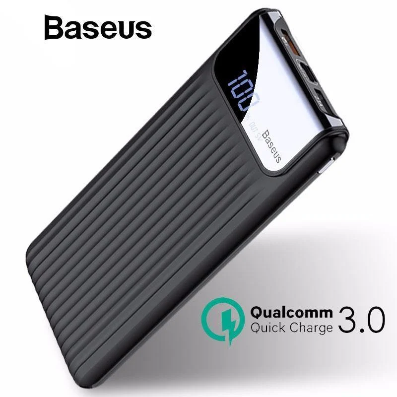 Baseus 10000 mAh LCD Quick Charge 3.0 Dual USB Power Bank für iPhone X 8 7 6 Samsung S9 S8 Xiaomi Powerbank Batterieladegerät QC3.0