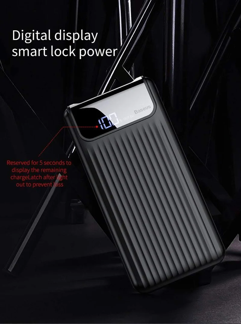Baseus 10000 mAh LCD Quick Charge 3.0 Dual USB Power Bank für iPhone X 8 7 6 Samsung S9 S8 Xiaomi Powerbank Batterieladegerät QC3.0