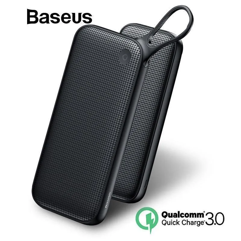 Baseus 20000 mAh Power Bank für iPhone Xs Max XR 8 7 Samsung S9 USB PD Schnellladung + Dual QC3.0 Schnellladegerät Powerbank MacBook