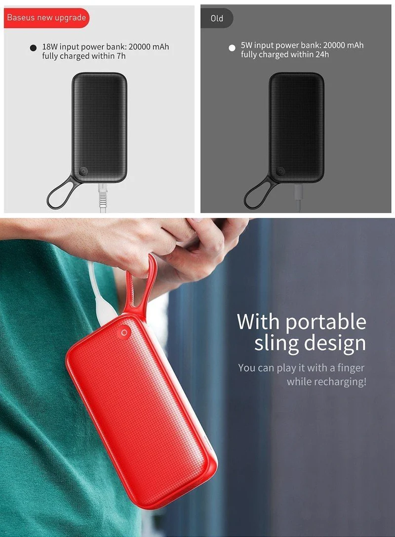 Baseus 20000 mAh Power Bank für iPhone Xs Max XR 8 7 Samsung S9 USB PD Schnellladung + Dual QC3.0 Schnellladegerät Powerbank MacBook