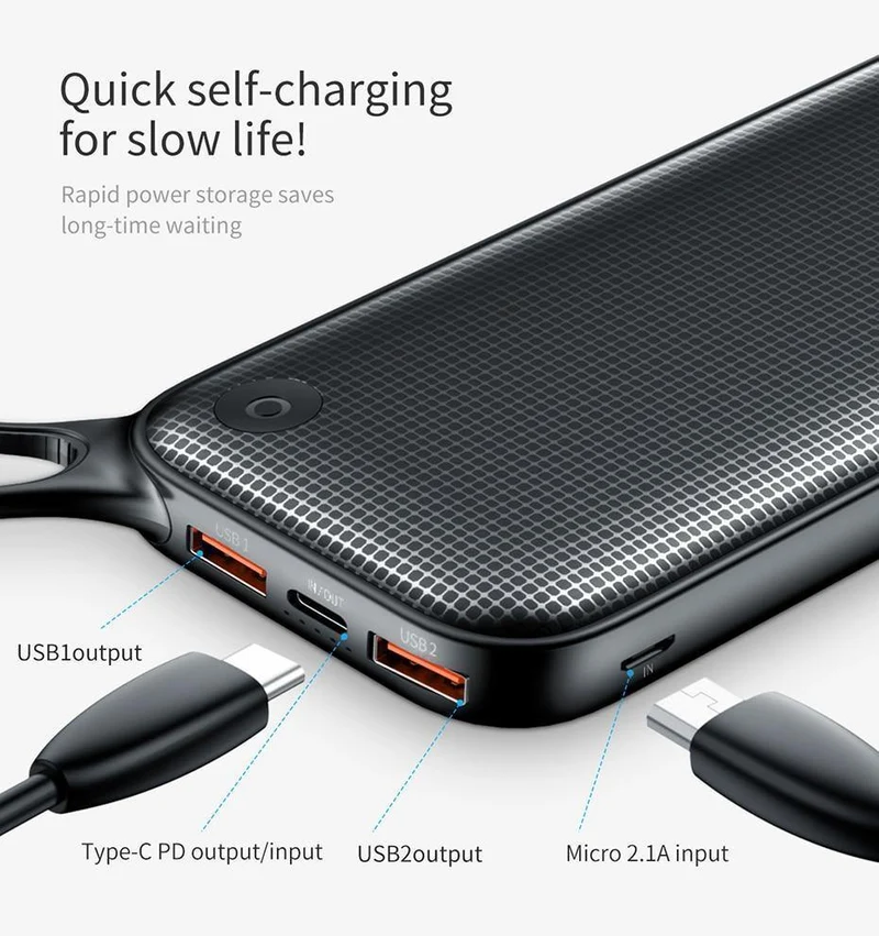 Baseus 20000 mAh Power Bank für iPhone Xs Max XR 8 7 Samsung S9 USB PD Schnellladung + Dual QC3.0 Schnellladegerät Powerbank MacBook