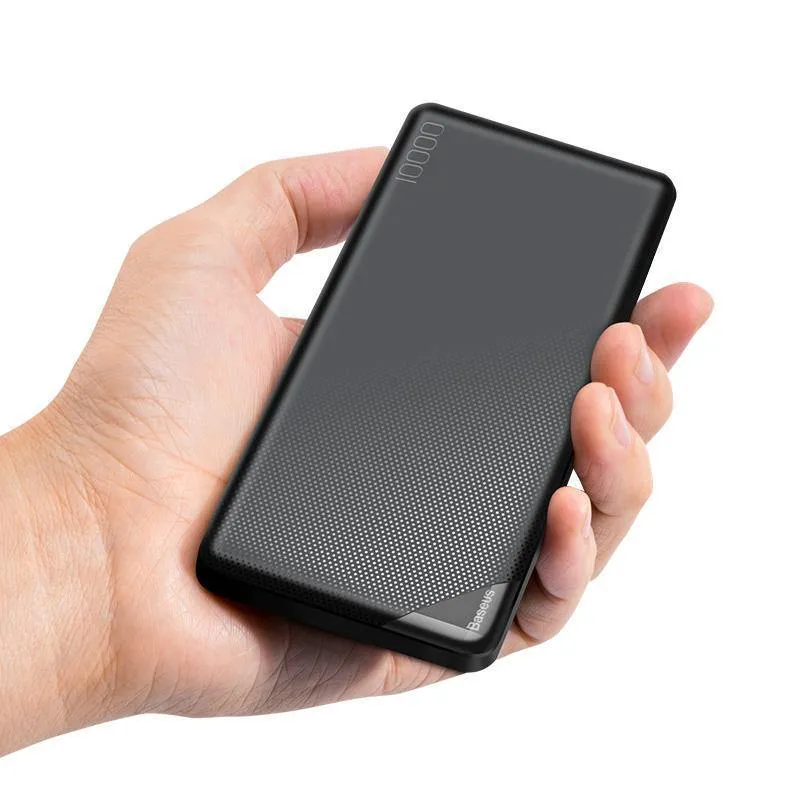 Baseus 10000mAh Power Bank Für iPhone Handy Externer Akku Mini Portable Power Bank Dual USB Charger Powerbank