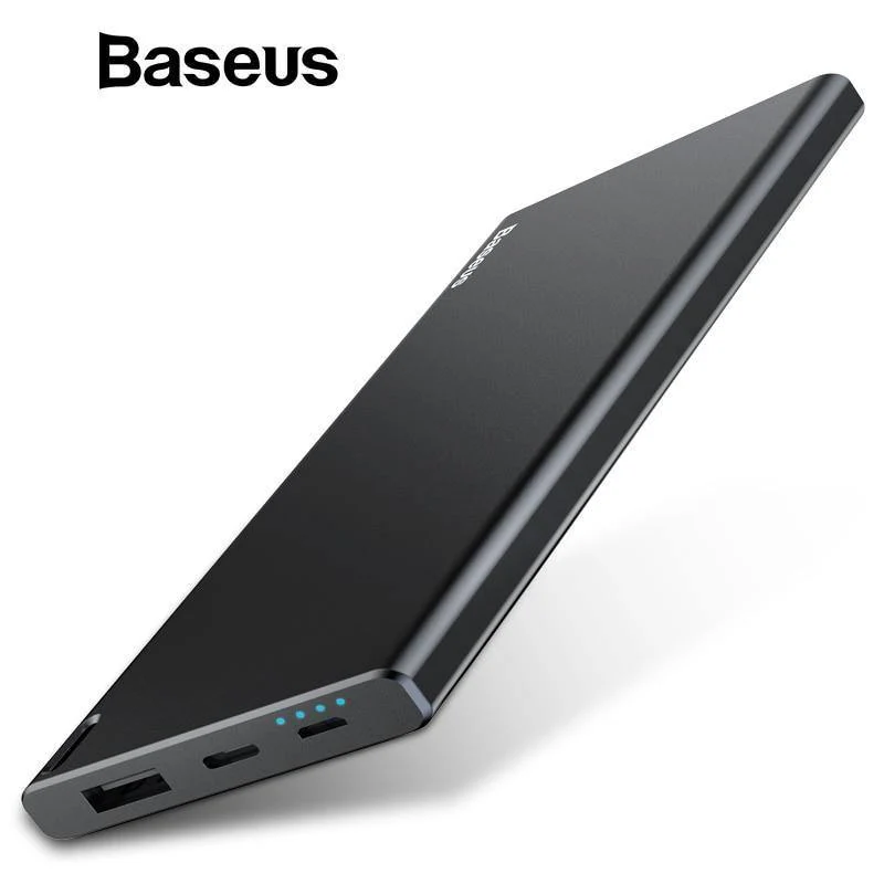 Baseus 10000mAh Power Bank für iPhone Xs Max Samsung Xiaomi Huawei Powerbank Mini Tragbares USB-Ladegerät Externer Akku