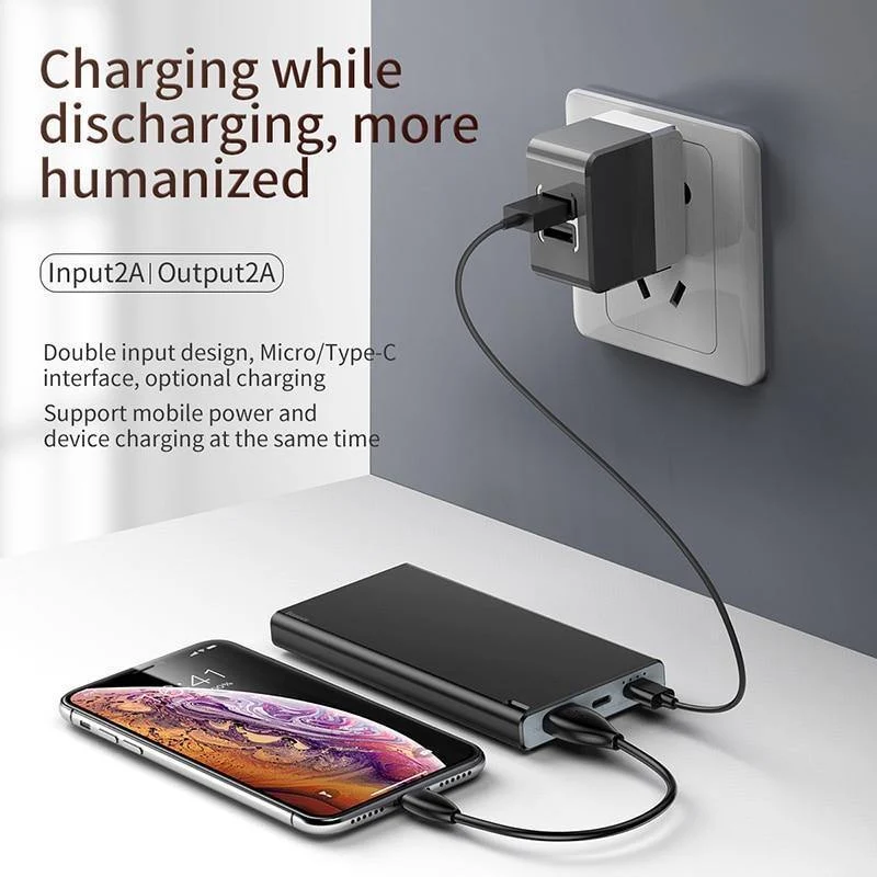 Baseus 10000mAh Power Bank für iPhone Xs Max Samsung Xiaomi Huawei Powerbank Mini Tragbares USB-Ladegerät Externer Akku